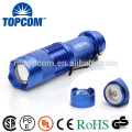 SK68 Aluminim color azul niños recargable MINI linterna antorcha para promoción